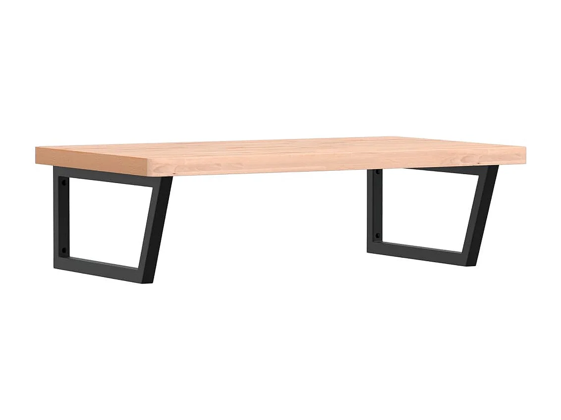 Badkamer wandschap staal en massief beukenhout