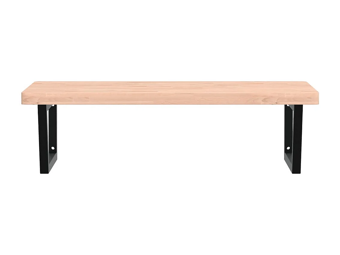 Badkamer wandschap staal en massief beukenhout