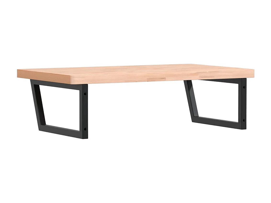 Badkamer wandschap staal en massief beukenhout