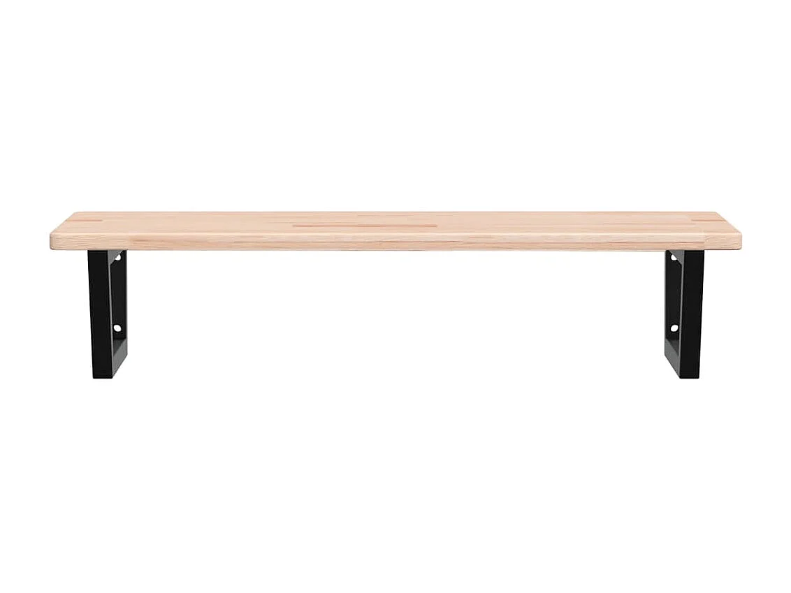 Badkamer wandschap staal en massief eikenhout