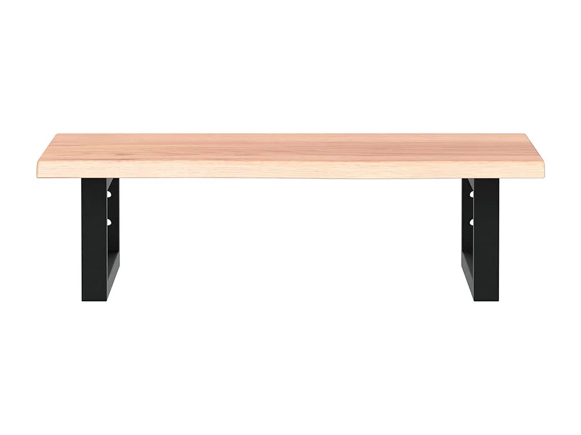 Badkamer wandschap staal en massief eikenhout