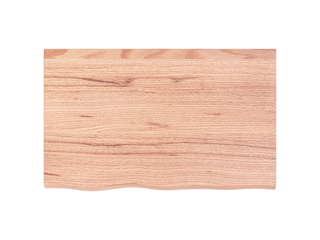 Étagère de vasque murale acier et bois de chêne massif