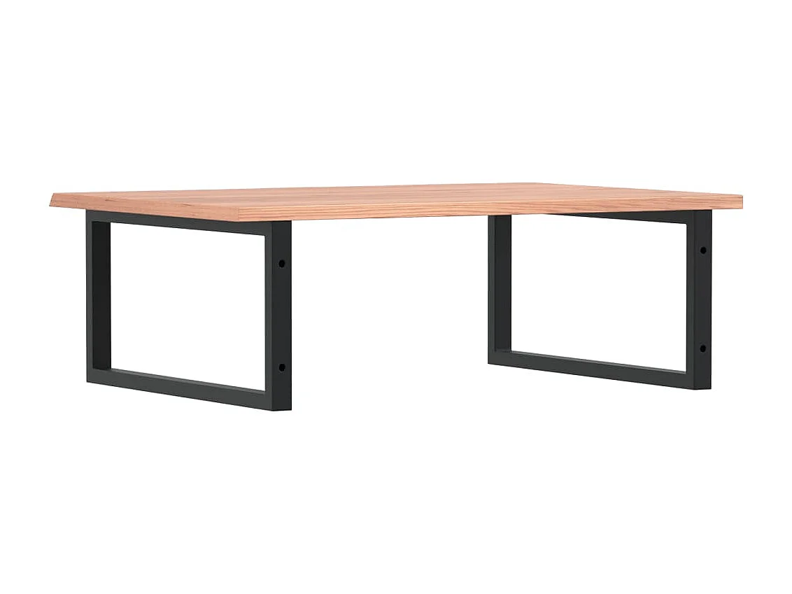 Ripiano a Parete per Lavabo in Acciaio e Massello di Rovere