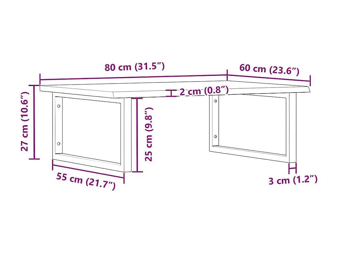 Badkamer wandschap staal en massief eikenhout