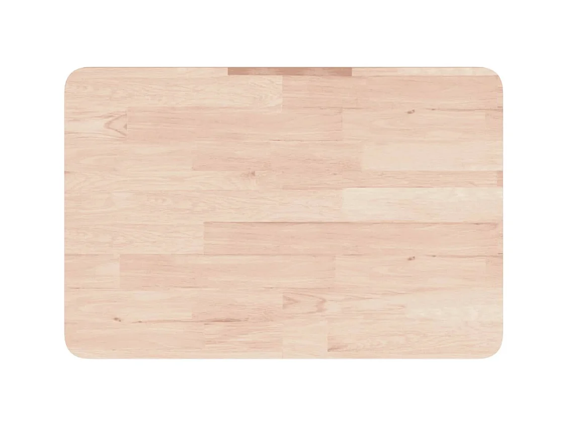 Waschtischplatte mit Halterung Stahl und Massivholz Eiche
