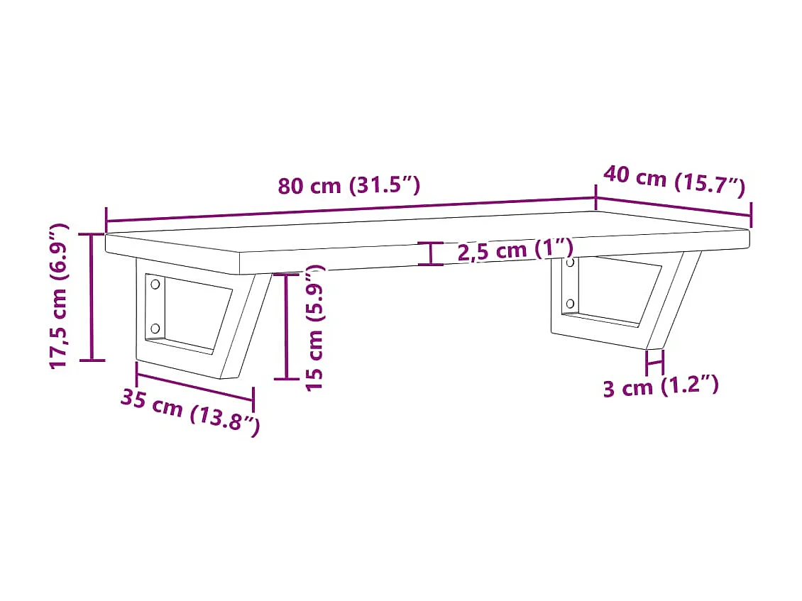 Badkamer wandschap staal en massief eikenhout