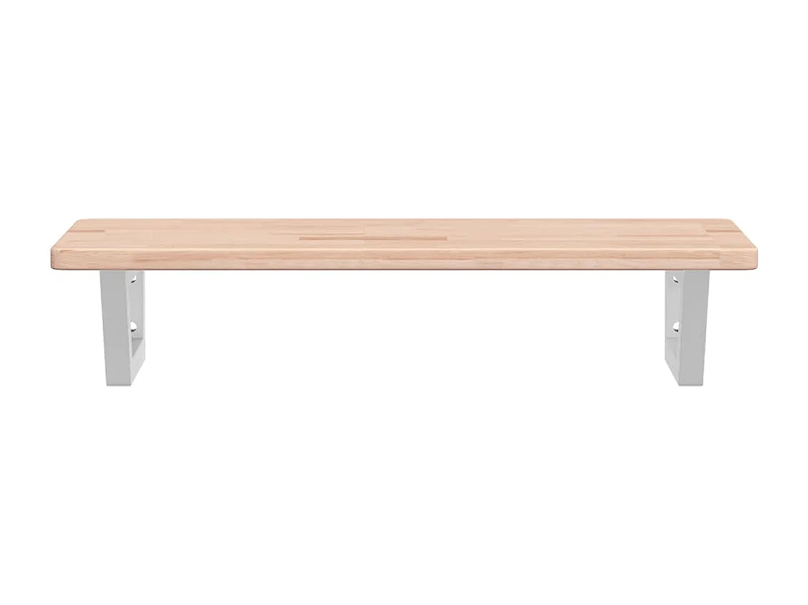 Badkamer wandschap staal en massief eikenhout