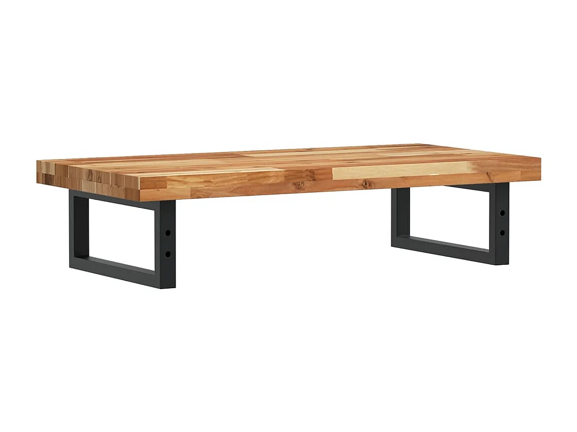 Waschbeckenregal Wandmontage Stahl und Akazienholz