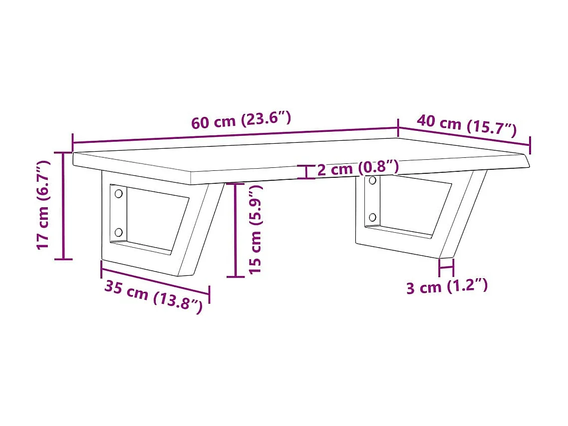Badkamer wandschap staal en massief eikenhout