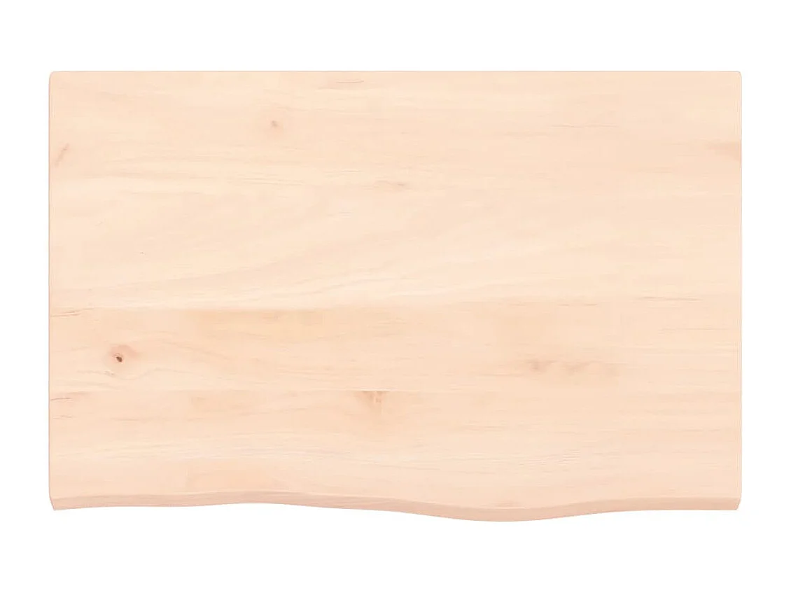 Étagère de vasque murale acier et bois de chêne massif