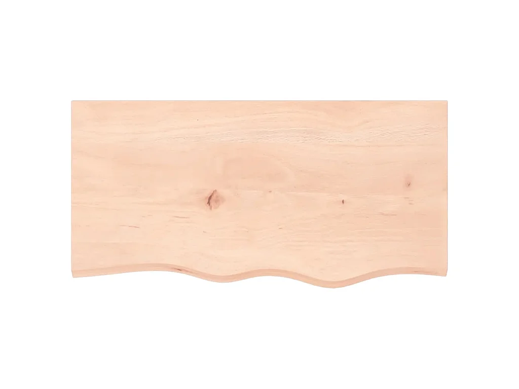 Waschtischplatte mit Halterung Stahl und Massivholz Eiche