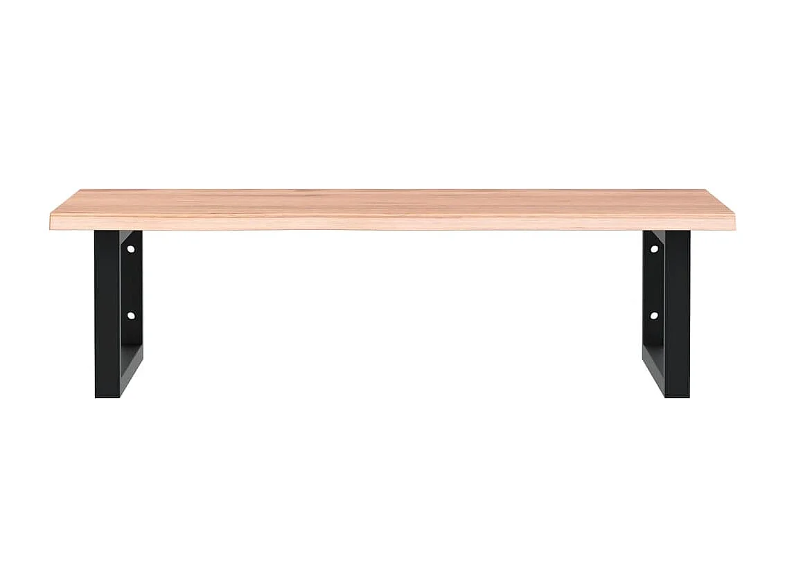 Badkamer wandschap staal en massief eikenhout