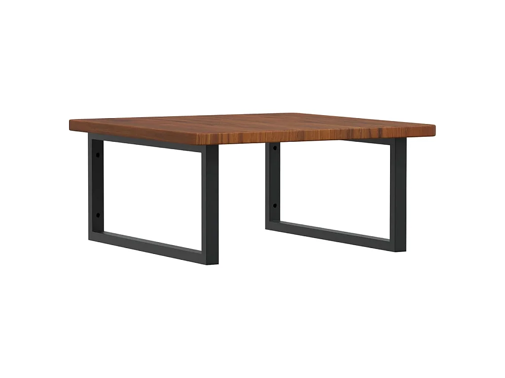 Badkamer wandschap staal en massief eikenhout