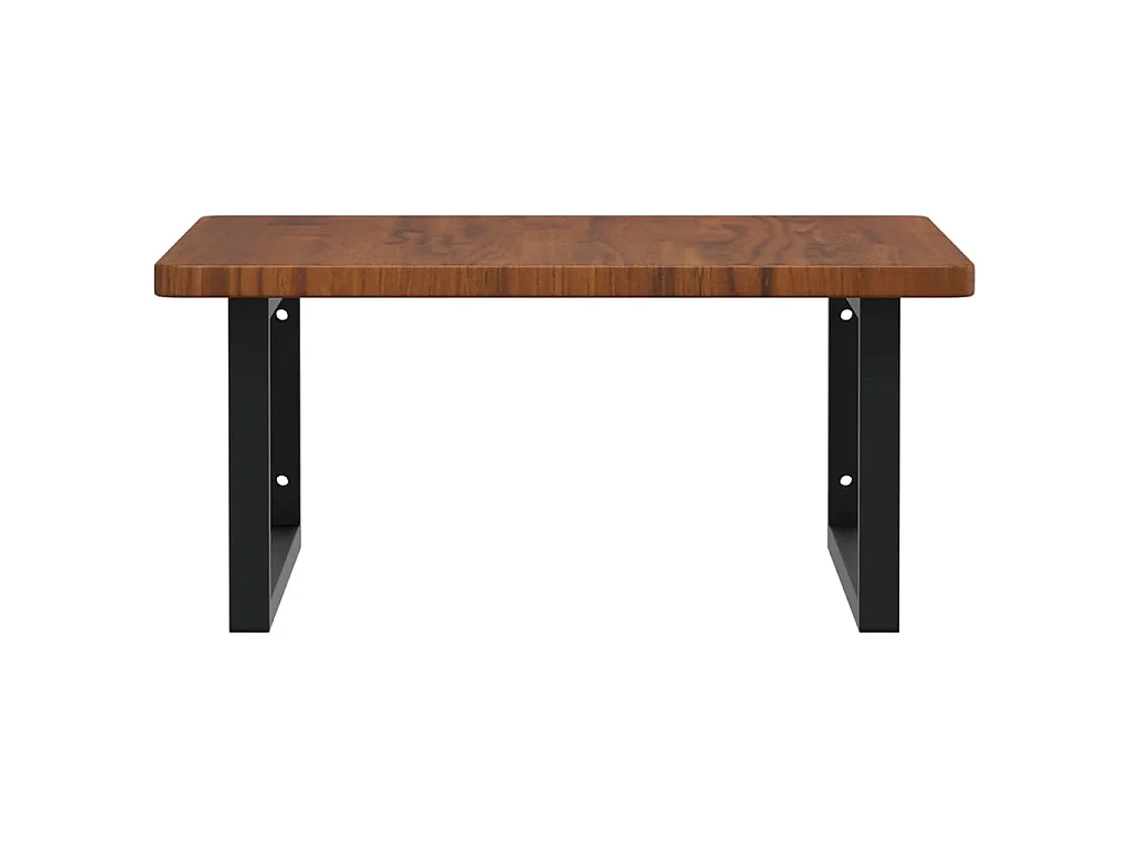 Badkamer wandschap staal en massief eikenhout