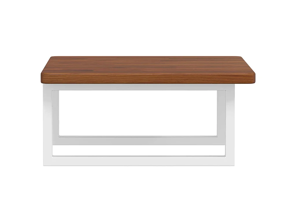 Estante de lavabo de pared de acero y madera maciza de roble