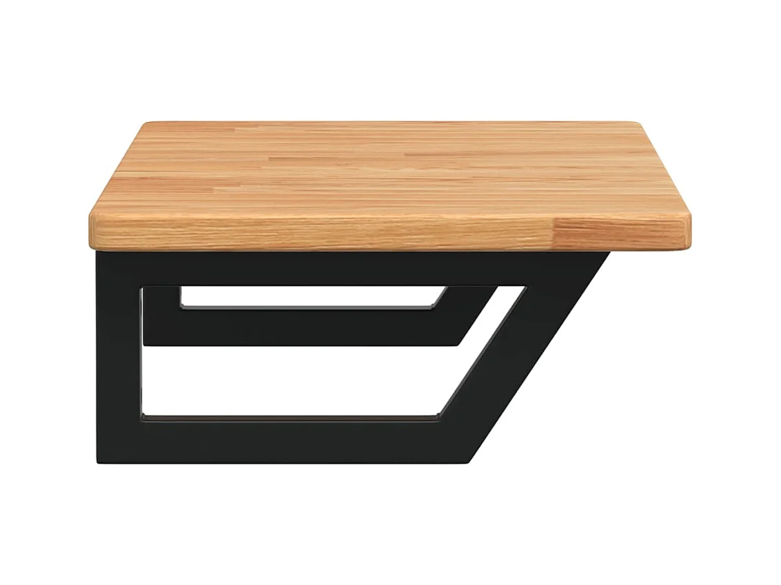 Badkamer wandschap staal en massief eikenhout