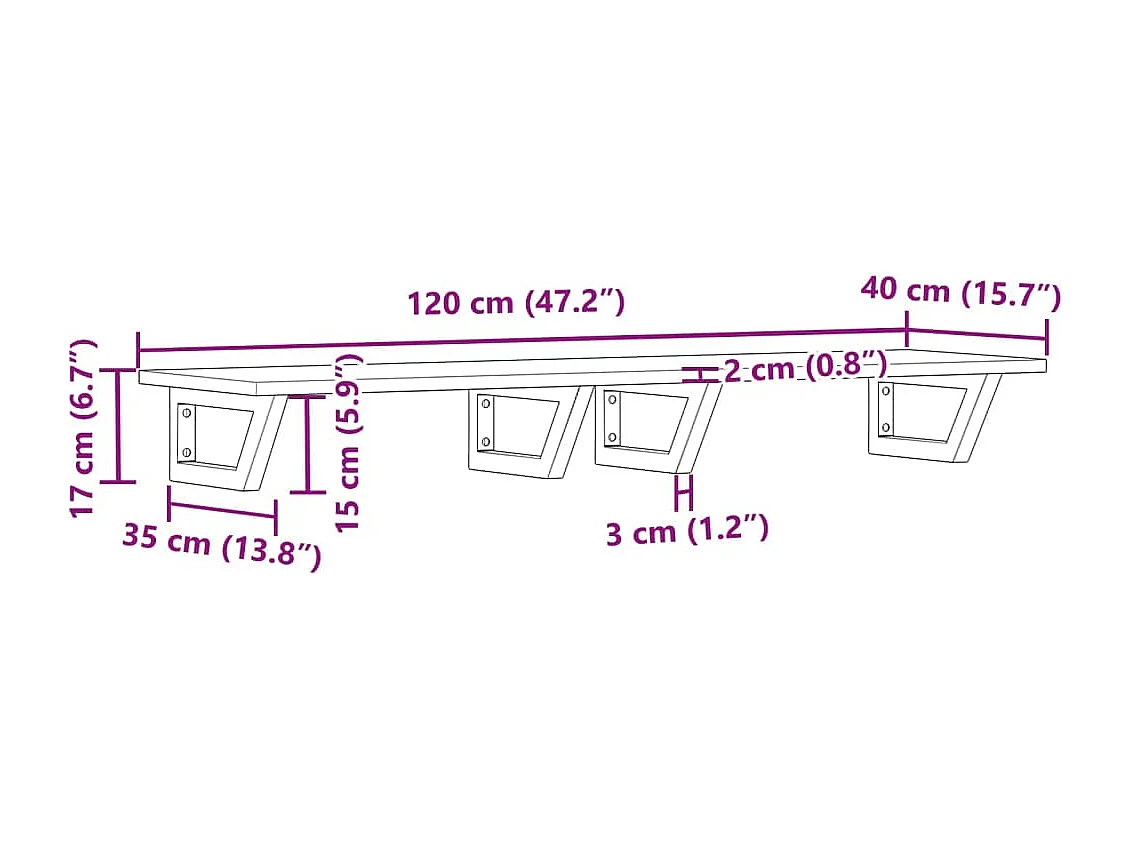 Badkamer wandschap staal en massief acaciahout