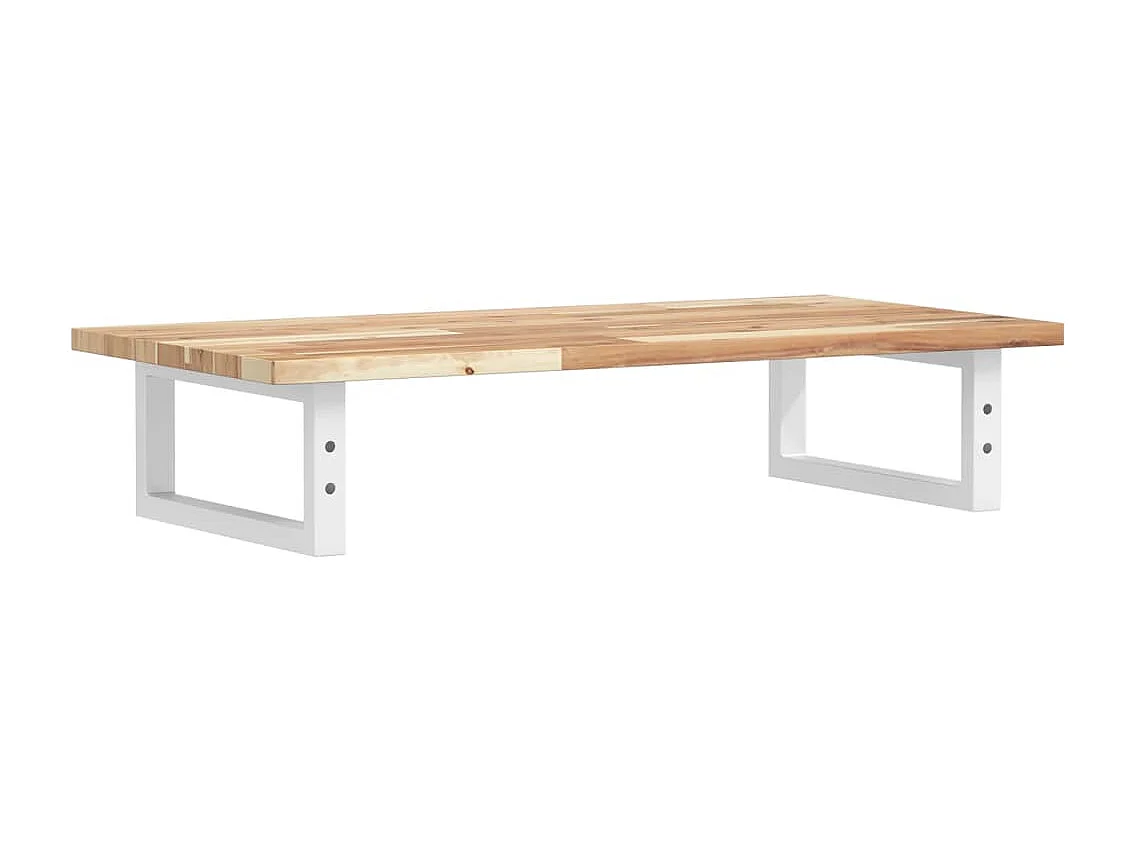 Waschbeckenregal Wandmontage Stahl und Akazienholz