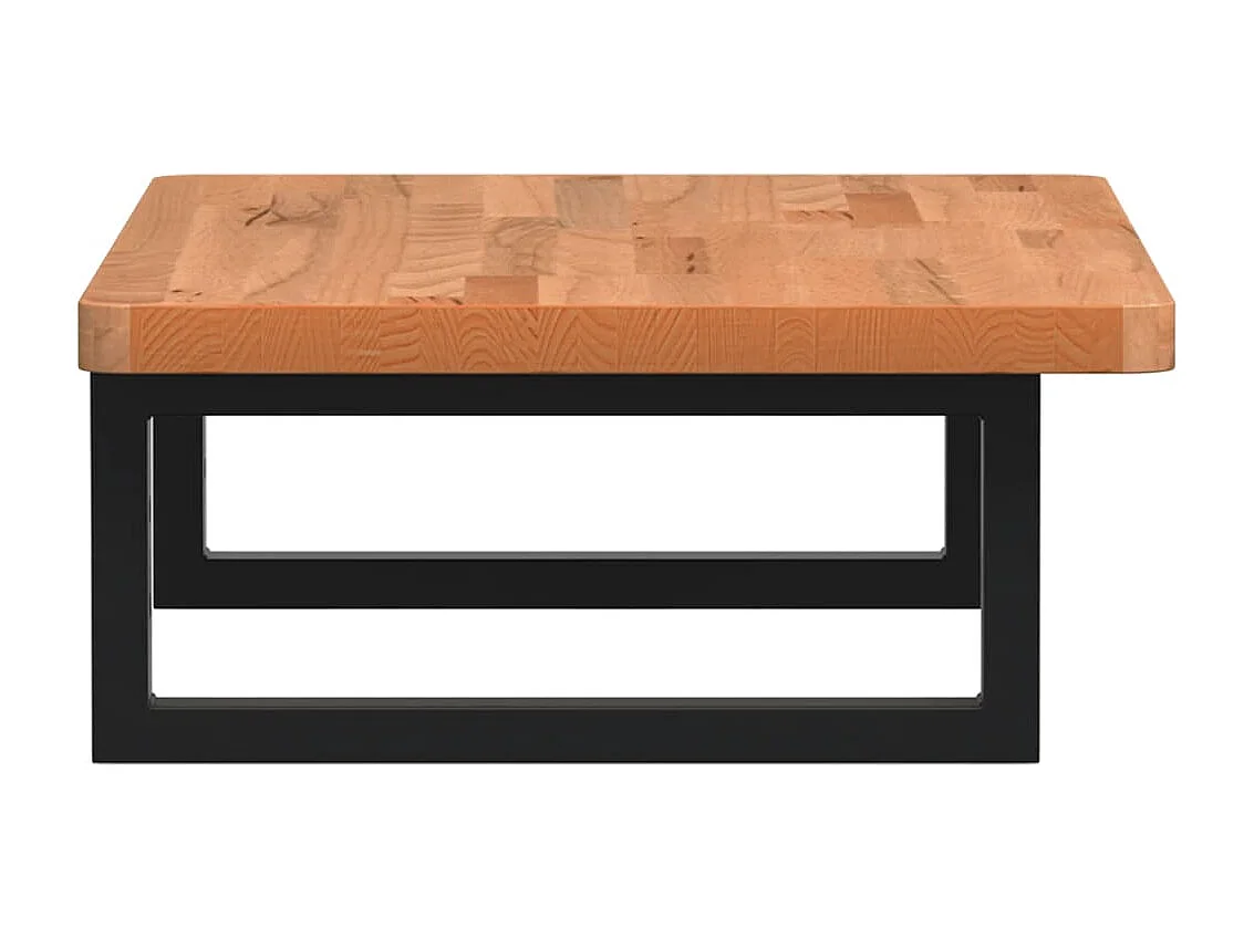 Étagère de vasque murale acier et bois massif de hêtre