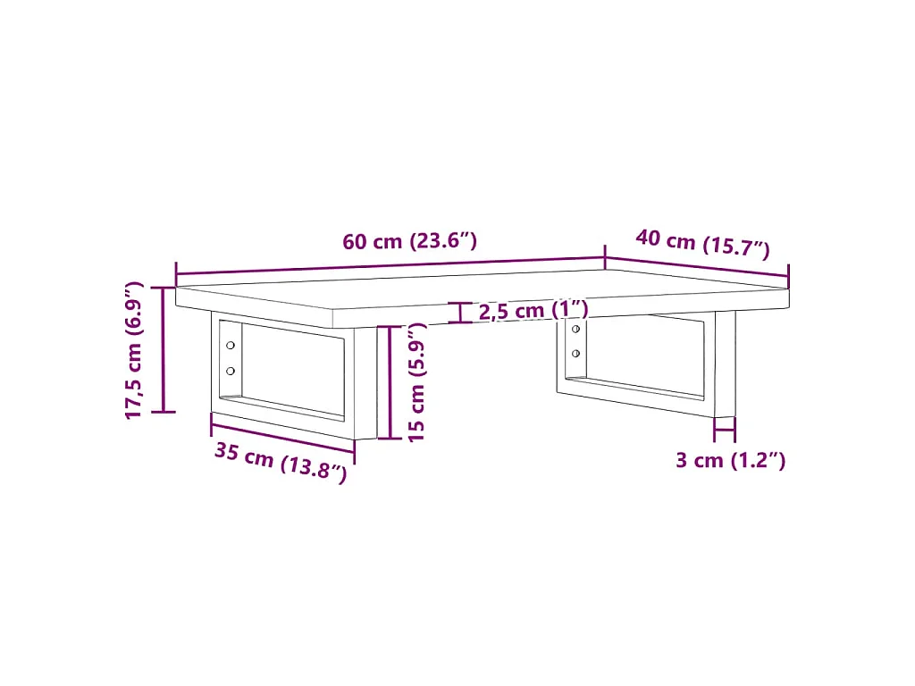 Badkamer wandschap staal en massief beukenhout