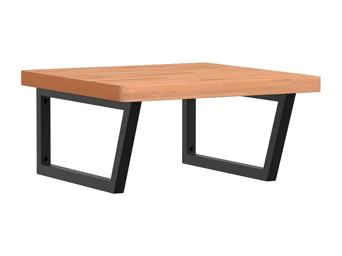 Badkamer wandschap staal en massief beukenhout