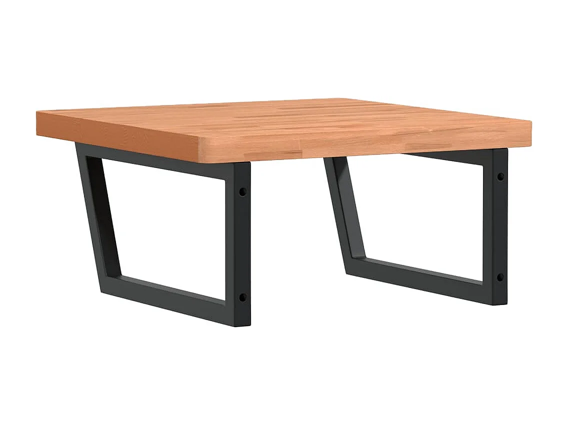 Badkamer wandschap staal en massief beukenhout