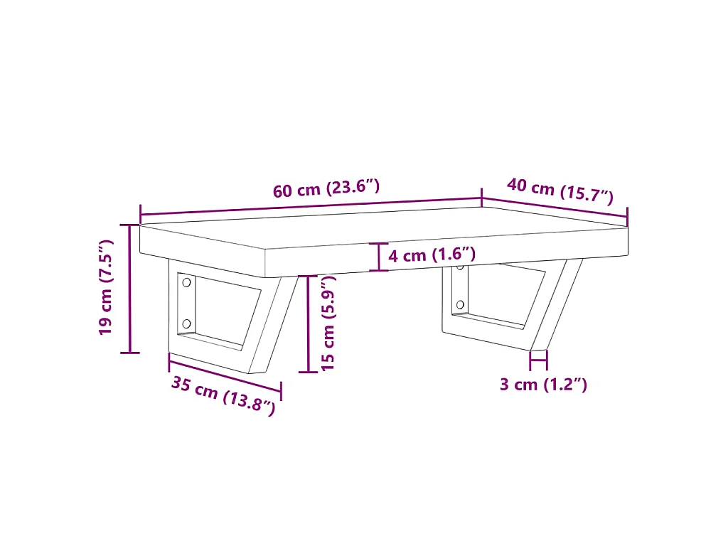 Badkamer wandschap staal en massief beukenhout