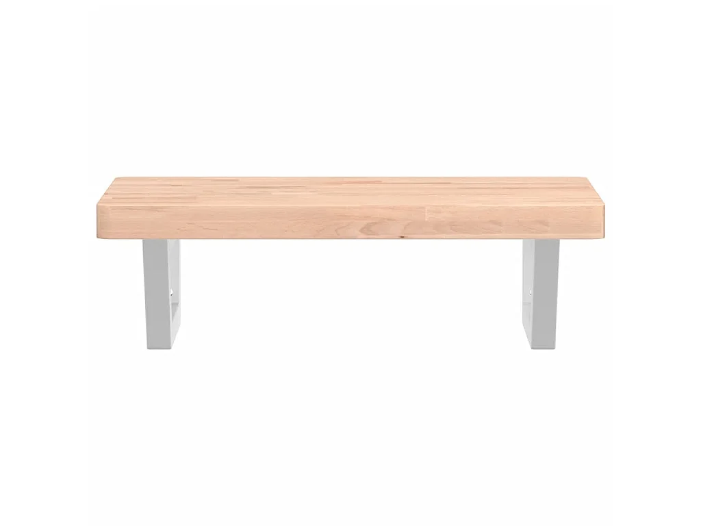 Badkamer wandschap staal en massief beukenhout