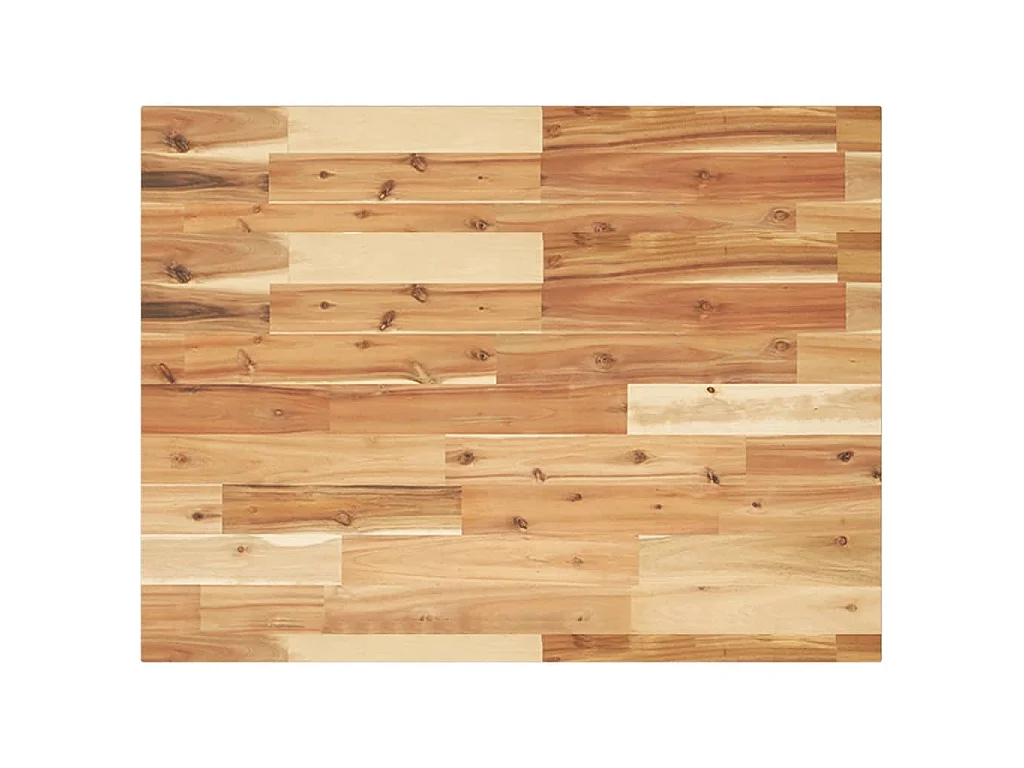 Étagère de vasque murale acier et bois massif d'acacia