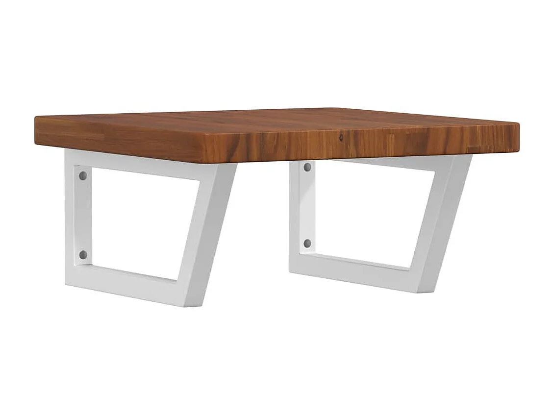 Badkamer wandschap staal en massief eikenhout