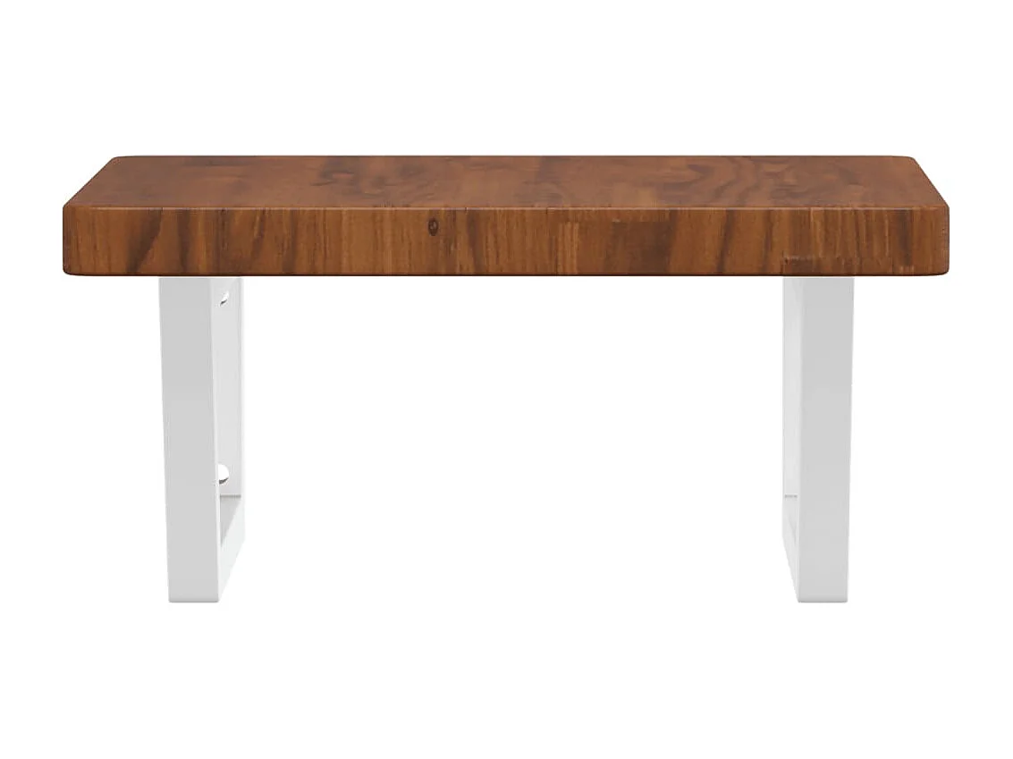 Badkamer wandschap staal en massief eikenhout