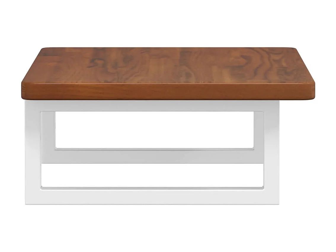 Ripiano a Parete per Lavabo in Acciaio e Massello di Rovere