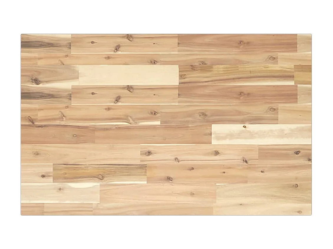 Étagère de vasque murale acier et bois massif d'acacia