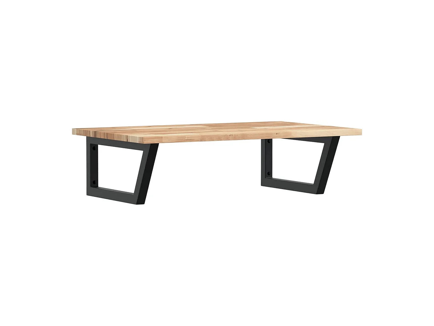 Waschbeckenregal Wandmontage Stahl und Akazienholz