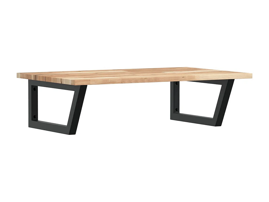 Waschbeckenregal Wandmontage Stahl und Akazienholz