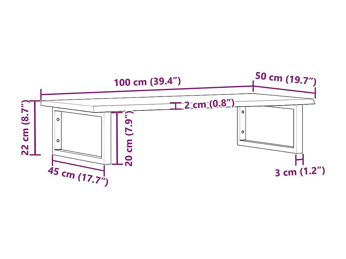 Badkamer wandschap staal en massief eikenhout