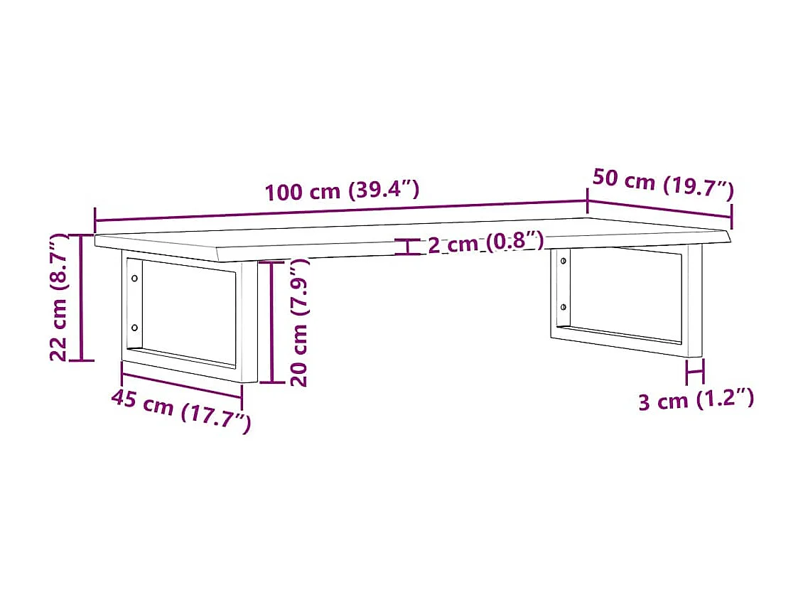Badkamer wandschap staal en massief eikenhout
