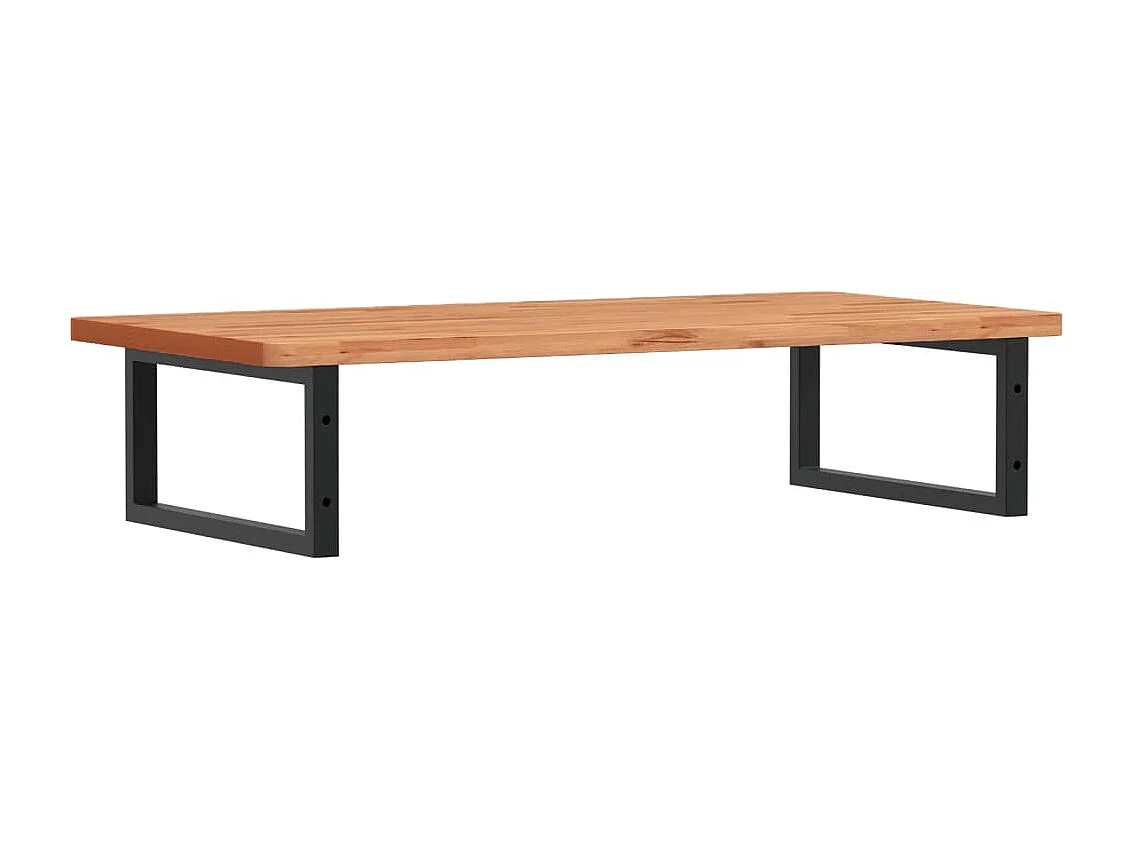 Étagère de vasque murale acier et bois massif de hêtre