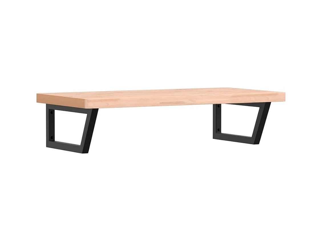 Badkamer wandschap staal en massief beukenhout