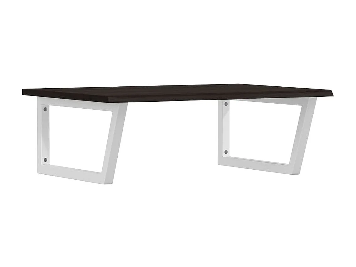 Prateleira de parede p/ lavatório aço/madeira carvalho maciça