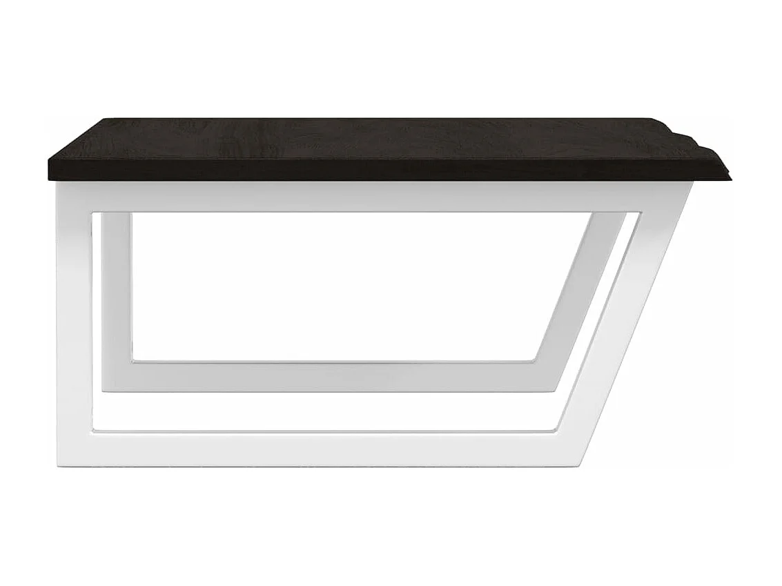 Prateleira de parede p/ lavatório aço/madeira carvalho maciça