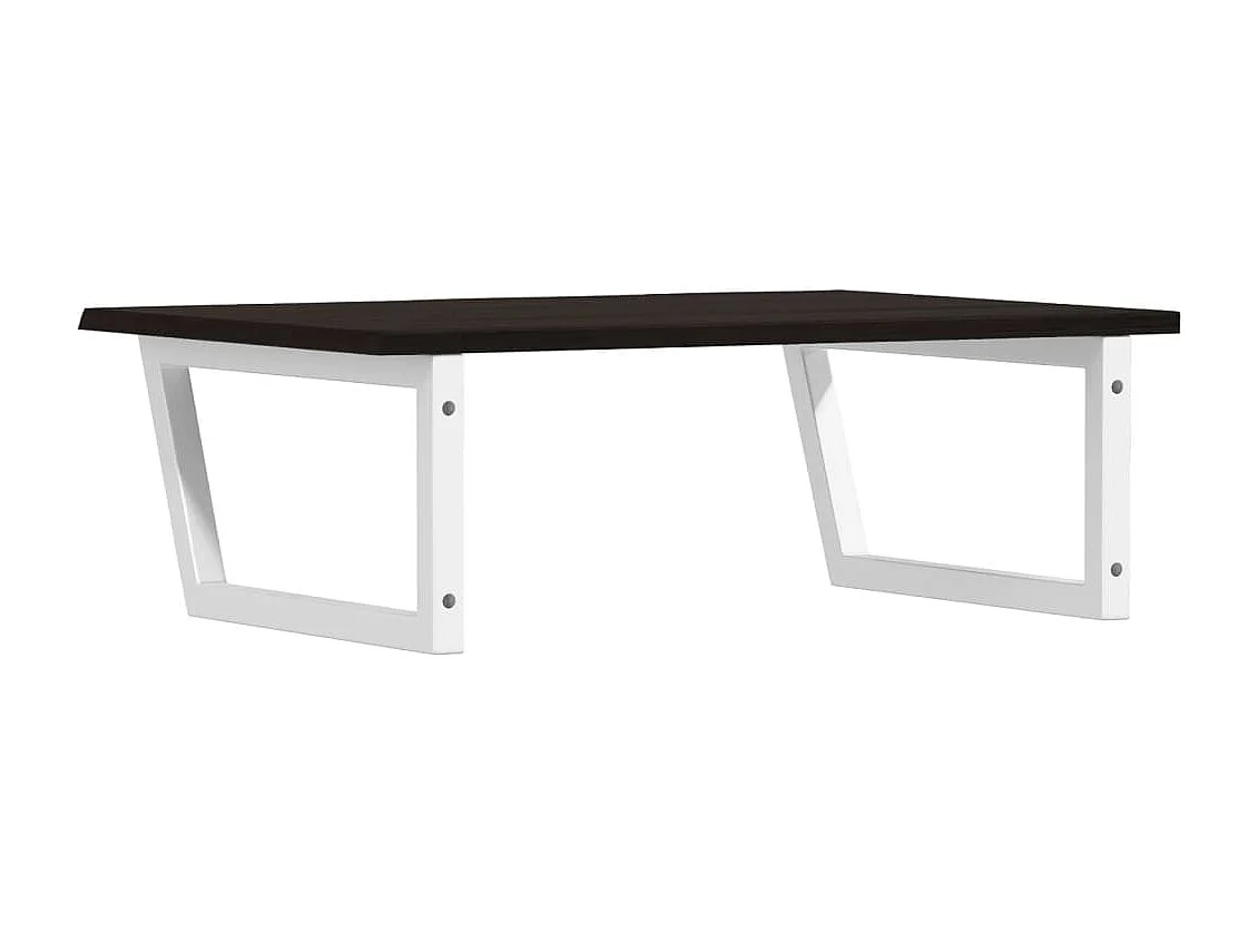 Prateleira de parede p/ lavatório aço/madeira carvalho maciça