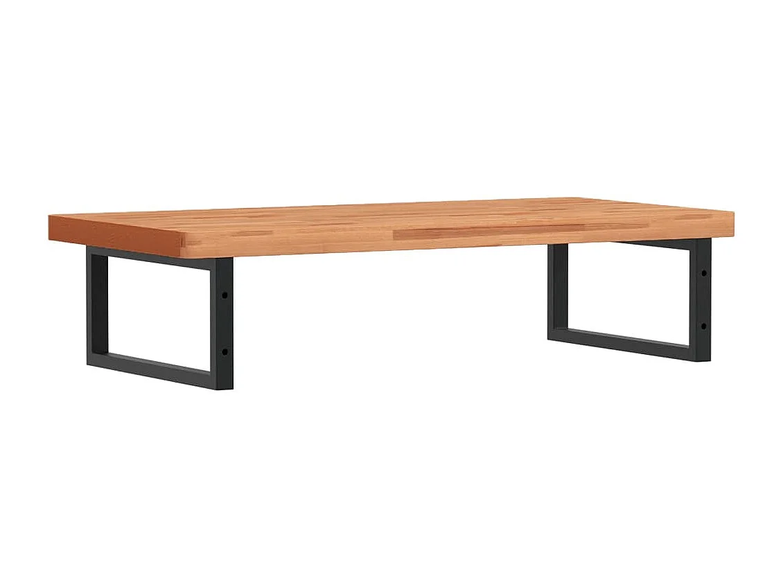 Étagère de vasque murale acier et bois massif de hêtre