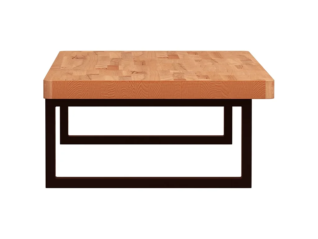 Waschbeckenregal Wandmontage Stahl und Massivholz Buche