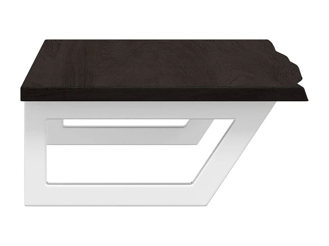 Badkamer wandschap staal en massief eikenhout