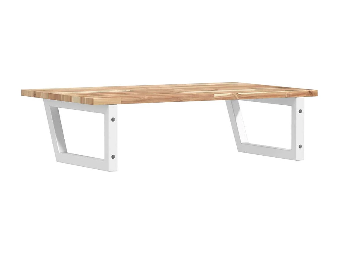 Waschbeckenregal Wandmontage Stahl und Akazienholz