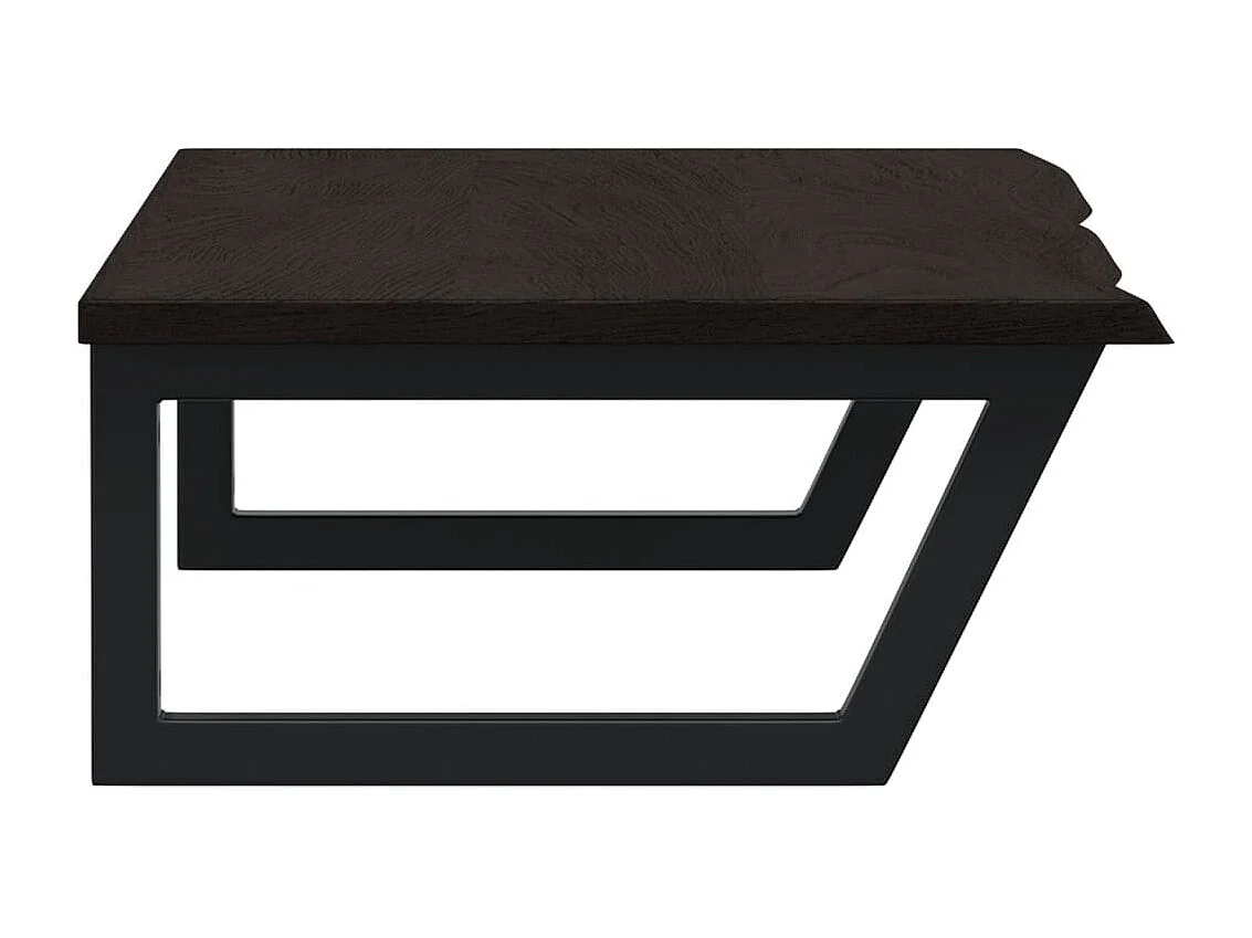 Étagère de vasque murale acier et bois de chêne massif