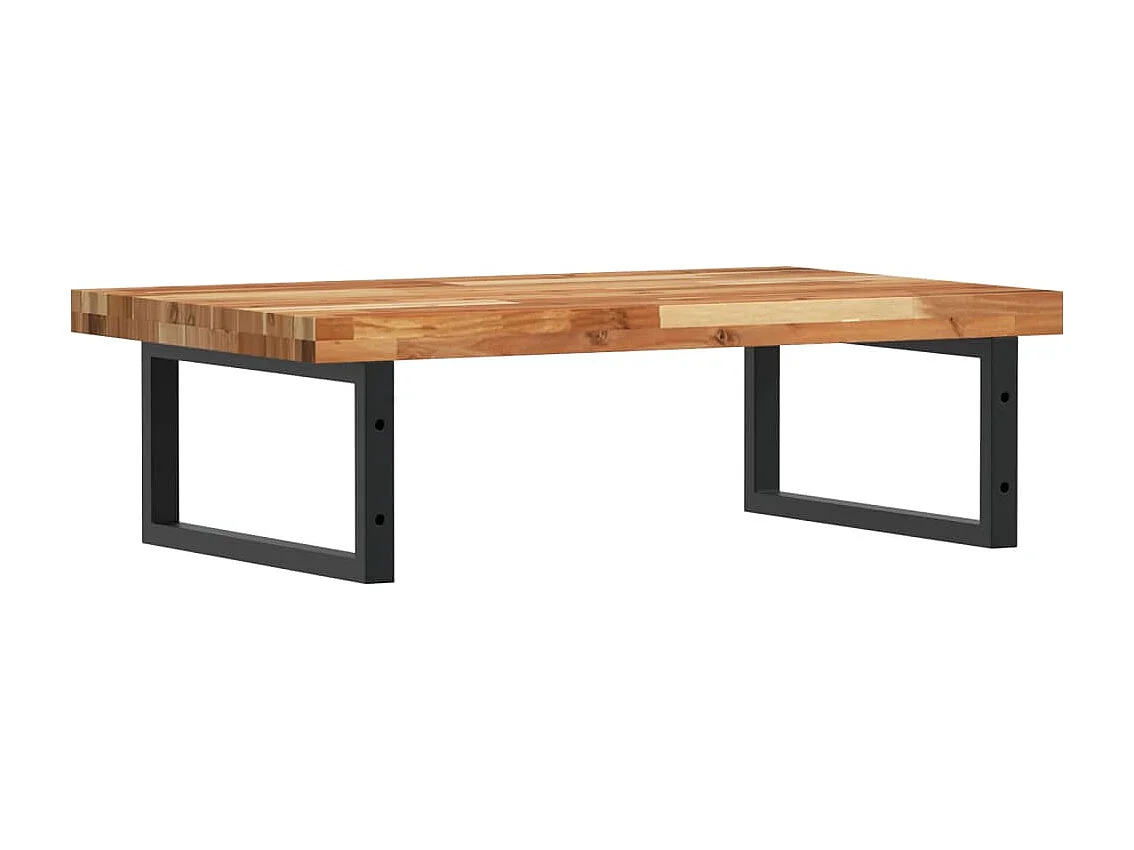 Waschbeckenregal Wandmontage Stahl und Akazienholz