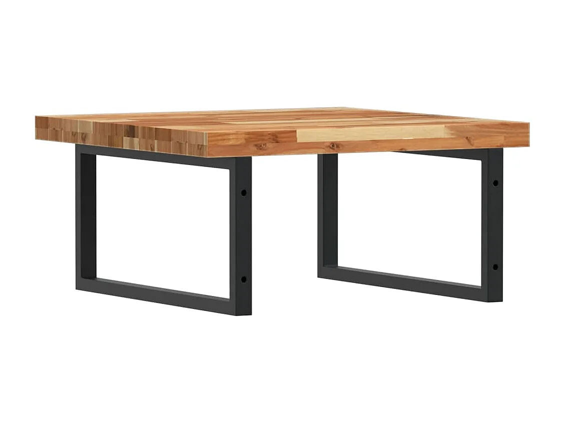 Waschbeckenregal Wandmontage Stahl und Akazienholz