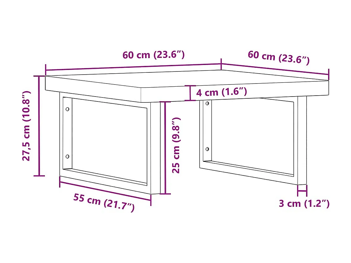Badkamer wandschap staal en massief beukenhout